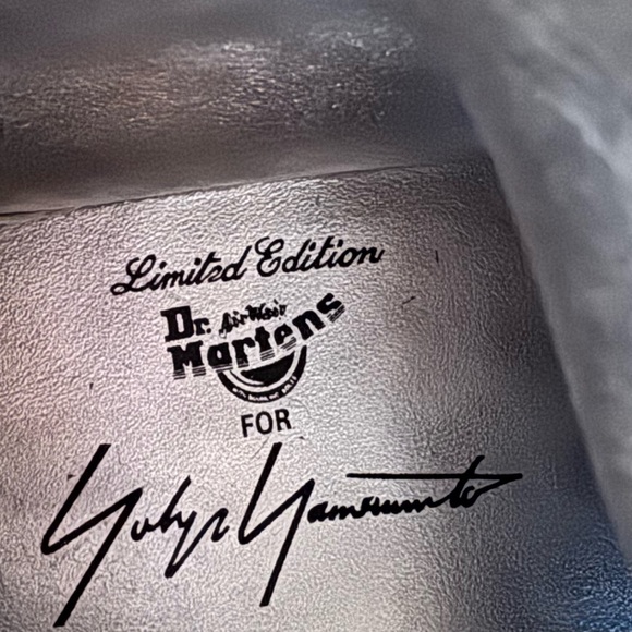 Yohji Yamamoto X Doc Martens Women’s Black Pointy Toe Combat Boots Size 7 Y’s - Picture 7 of 11